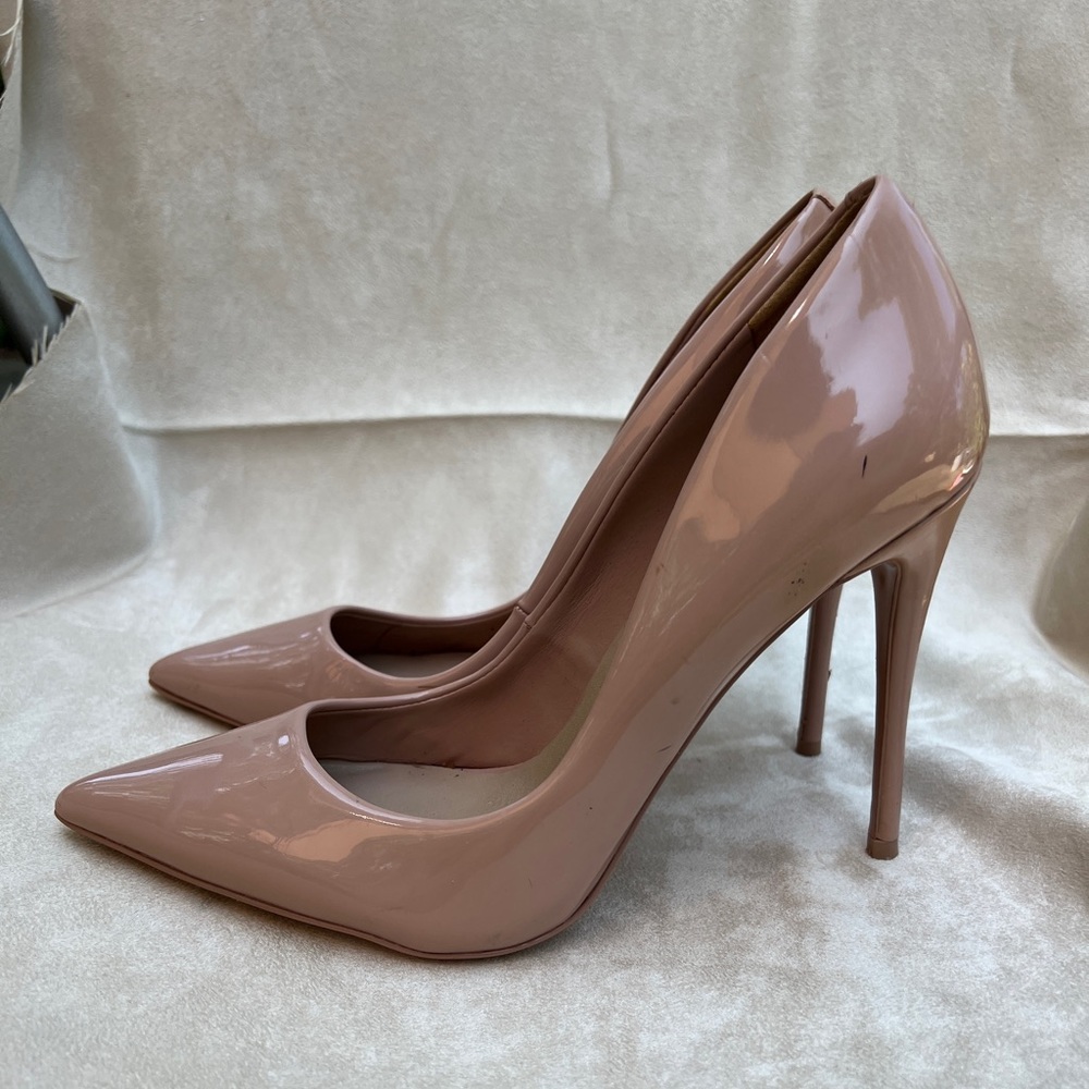 Aldo nude colored patent pumps